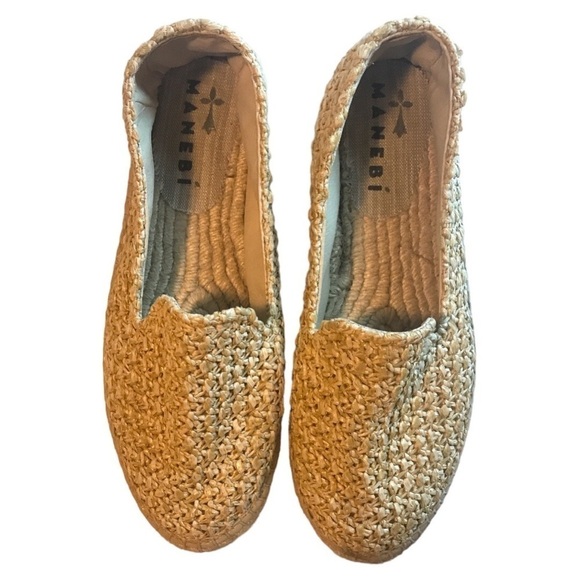 Manebí Woman’s Yucatan Espadrilles Woven Raffia Natural Size 40 - Picture 1 of 5
